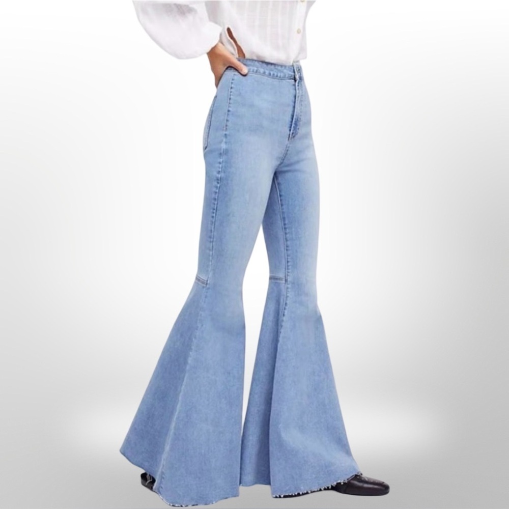 Free People Just Float On Super Flare Jeans | Light Wash | Size 26